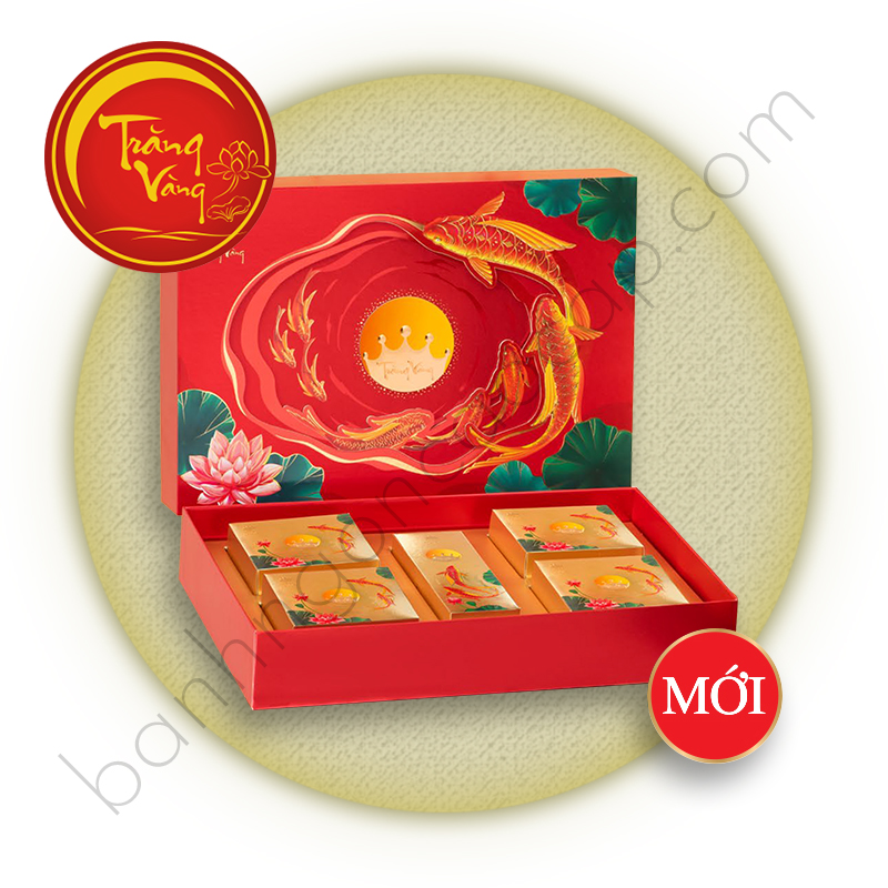 Trăng Vàng Hoàng Kim Vinh Hiển Đỏ - Bánh Trung Thu Kinh Đô